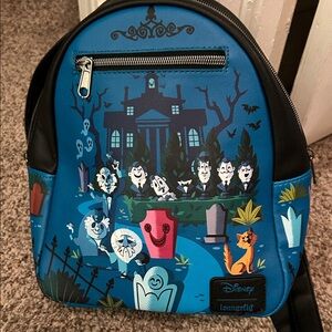 Loungefly Blue and Black Disney Haunted Mansion Backpack